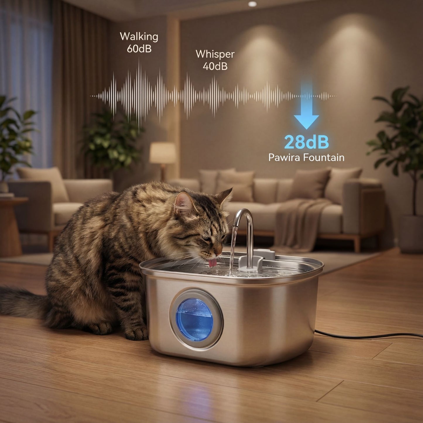 Pawira™ Stainless Steel Water Fountain